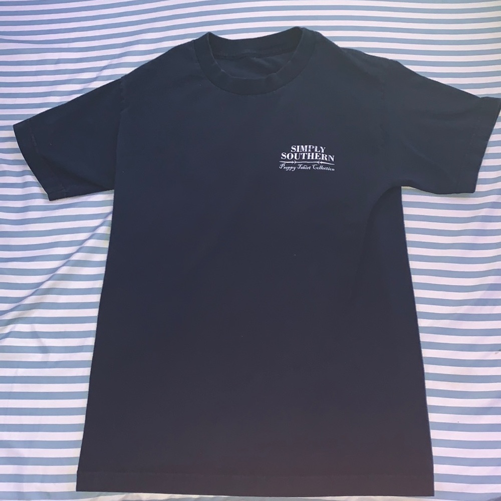 A Simply Southern T shirt. Size: kids small Color: Navy Blue